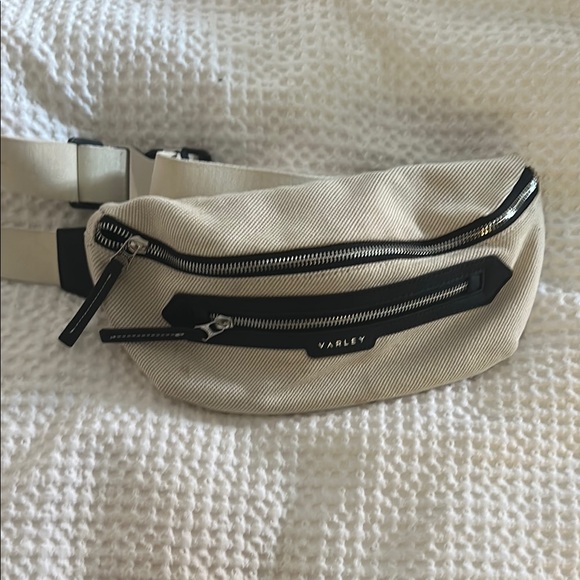 Varley Handbags - Varley Cream Belt Bag with Black Details